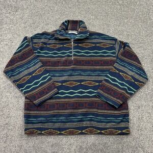 Vtg Golf Classics Munsingwear Sweatshirt Mens Large Multi Color Fleece 1/4 Zip